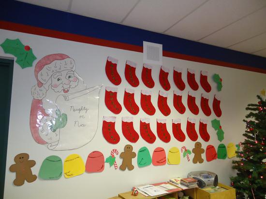 Christmas Santa Themed Bulletin Board Idea