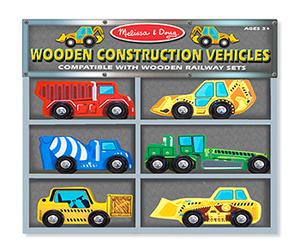 Melissa & Doug Wooden Construction Vehicle Set
