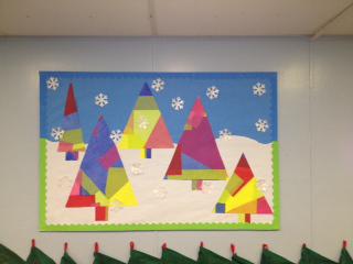 Christmas and Winter Themed Bulletin Board Idea